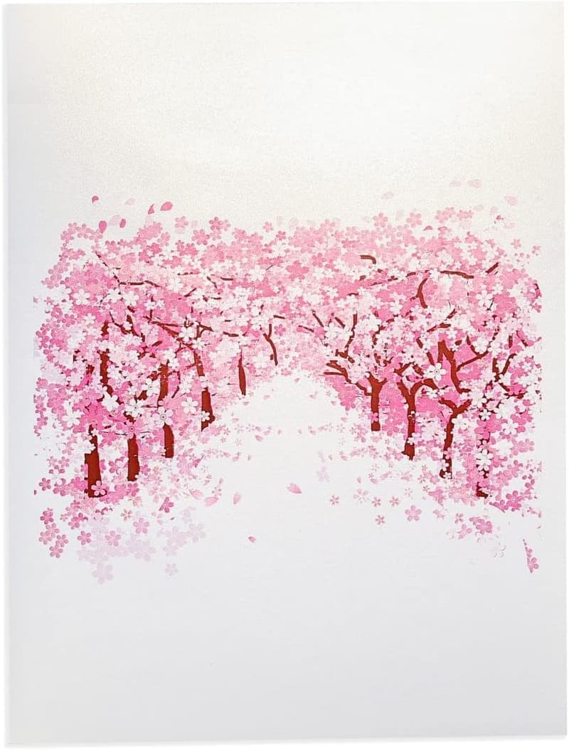 3D Cherry Blossom Pop-Up Card for Birthdays and All Occasions