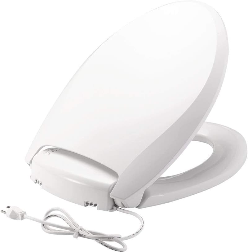 Heated Elongated Toilet Seat with Slow Close - White