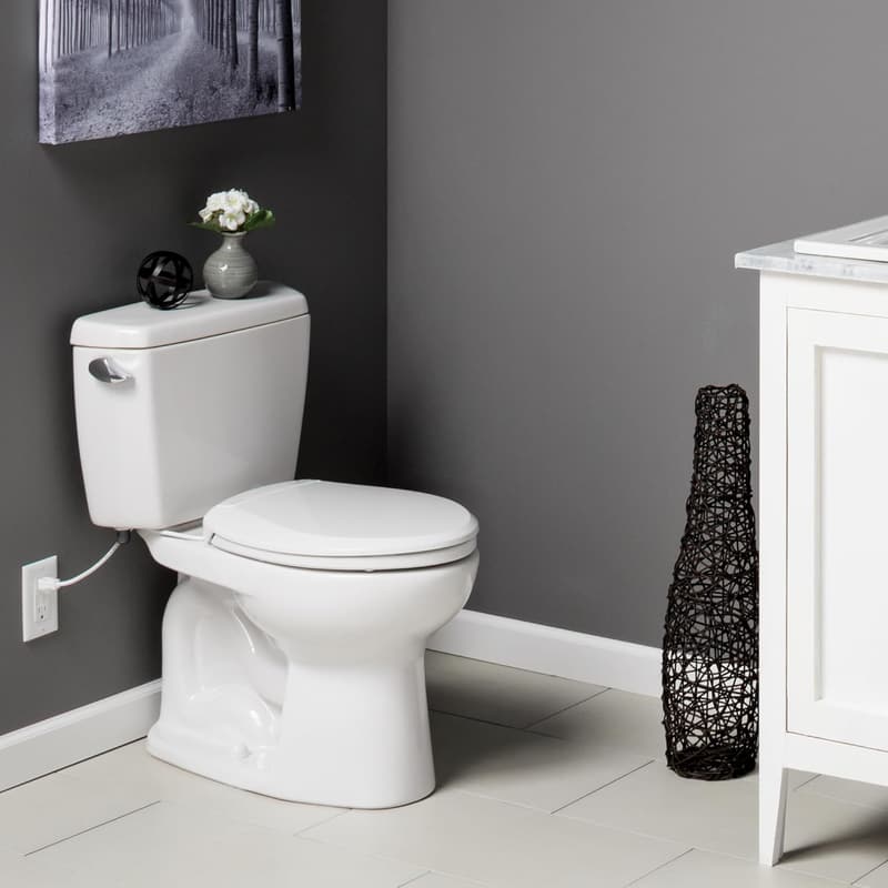 Heated Elongated Toilet Seat with Slow Close - White