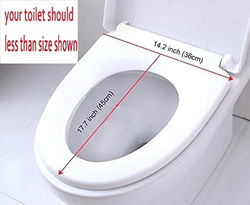 Washable Thick Gray Toilet Seat Cover with Handle & Zipper