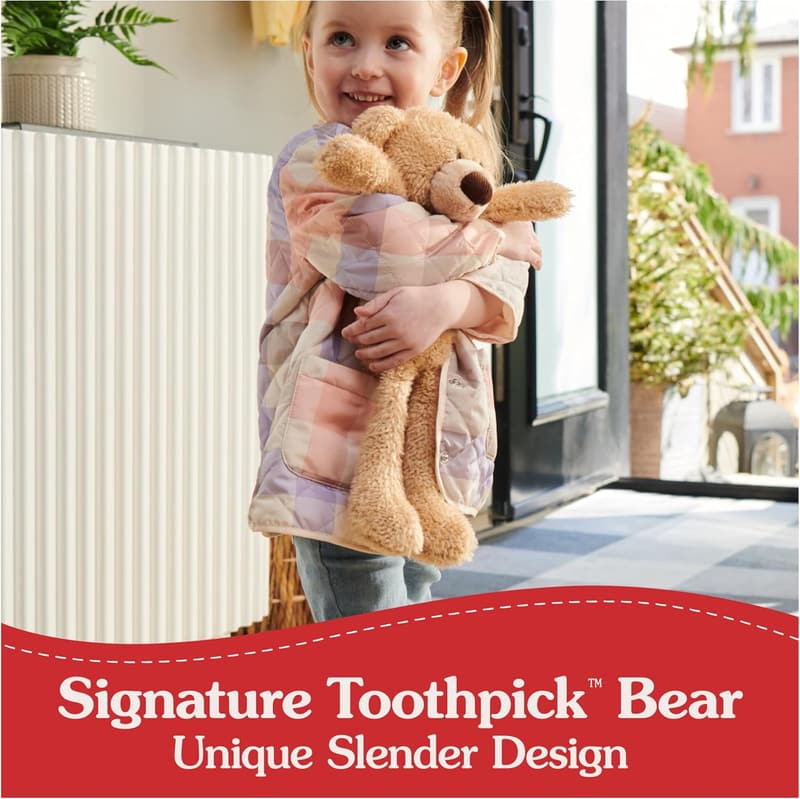 Classic Beige Toothpick Teddy Bear Stuffed Animal, 15”