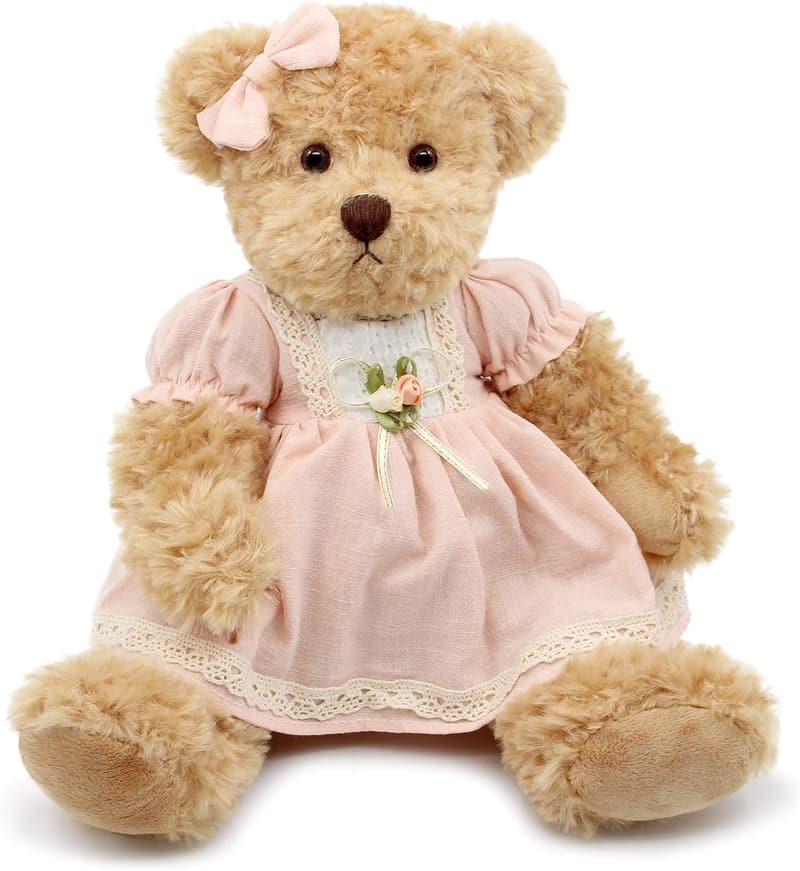 Couple Gift: 2-Pack Cute Plush Teddy Bears (11-inch)