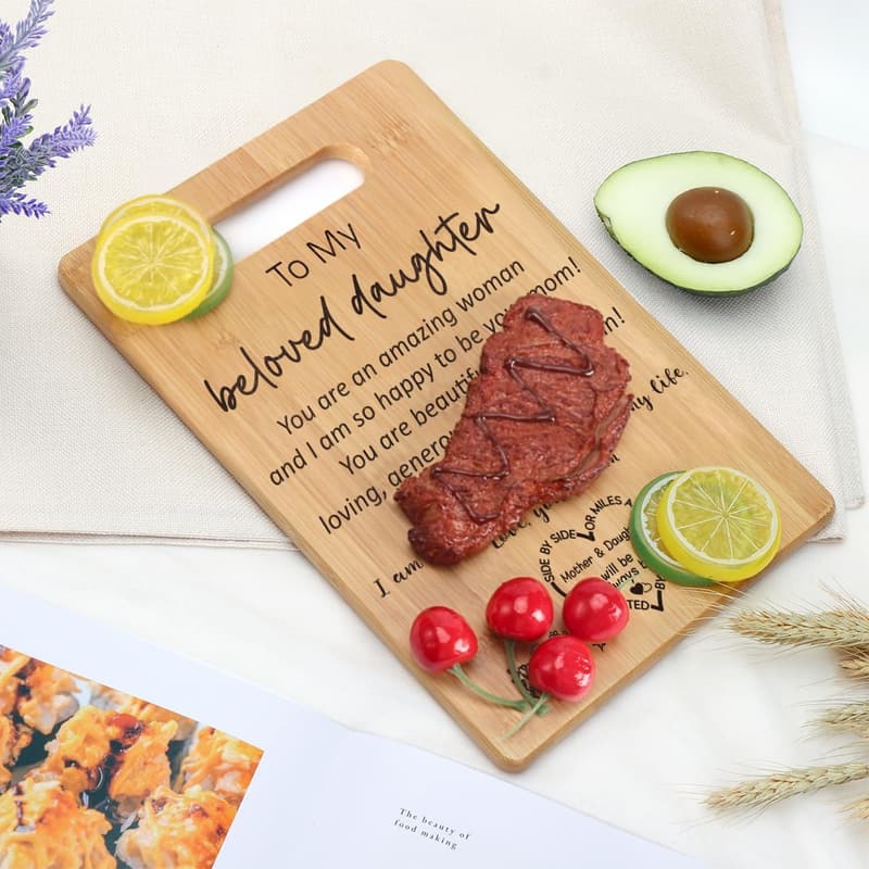 Daughter's Birthday Cutting Board Gift from Mom