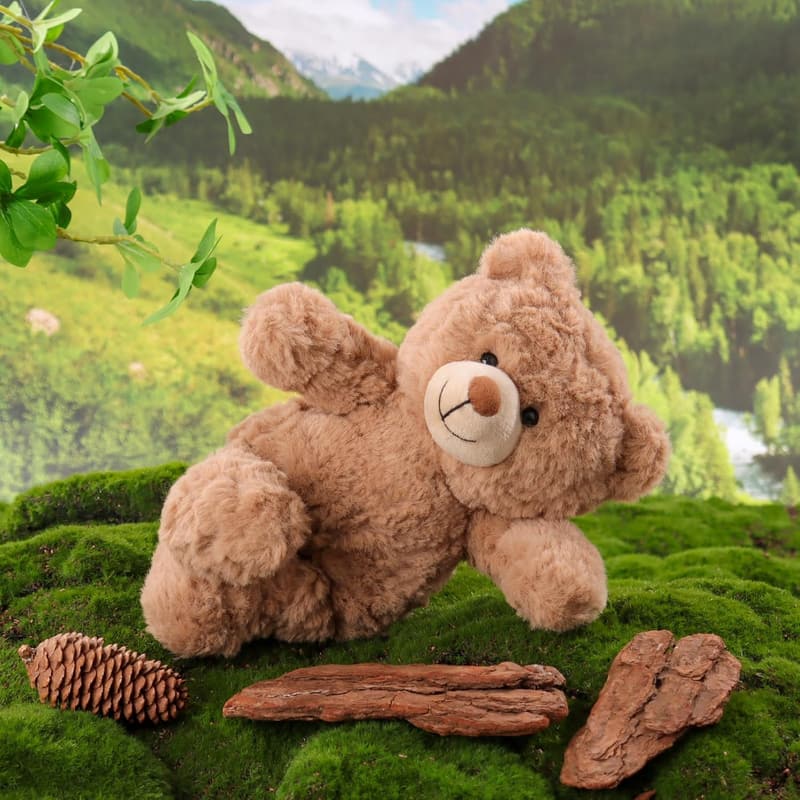 Brown Plush Teddy Bear Stuffed Animal for Kids, 8 Inches