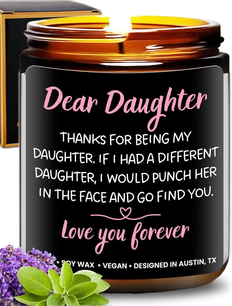 Birthday Candle for Daughter - Unique Gift from Mom & Dad
