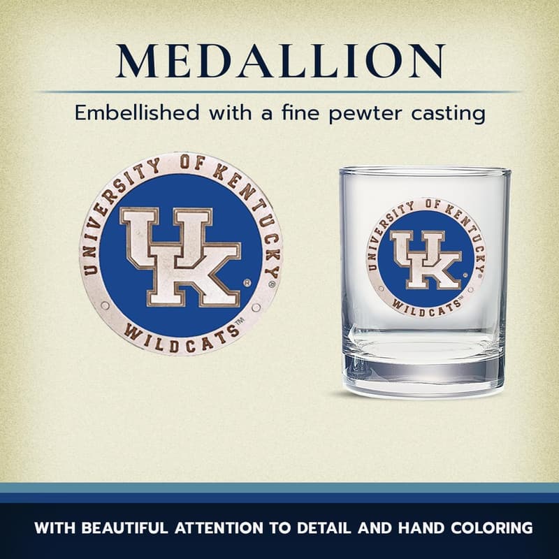 Kentucky Double Old Fashioned Glass | 14 oz Pewter Crafted