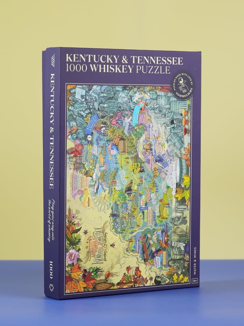 Kentucky & Tennessee Whiskey 1000-Piece Hand-Drawn Puzzle