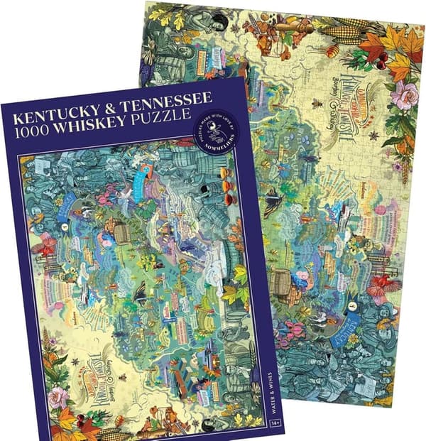 Kentucky & Tennessee Whiskey 1000-Piece Hand-Drawn Puzzle