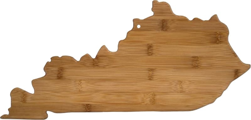 Kentucky State Shaped Cutting Board in Natural Bamboo