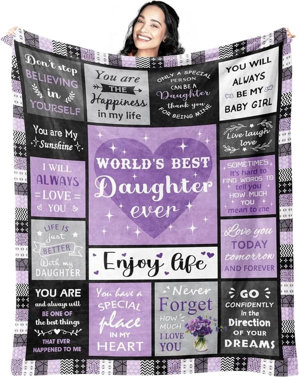 Mother's Day Throw Blanket for Daughter - 60