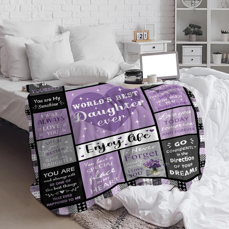 Mother's Day Throw Blanket for Daughter - 60