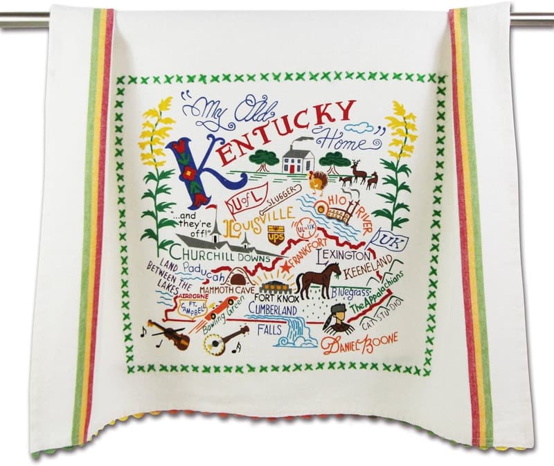Kentucky Souvenir Dish Towel with Original Artwork