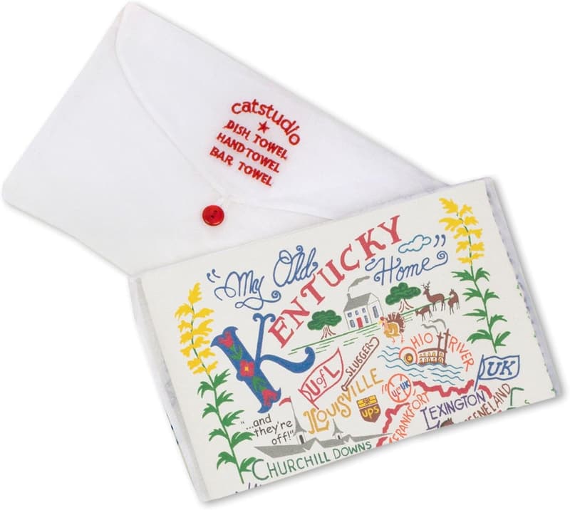 Kentucky Souvenir Dish Towel with Original Artwork