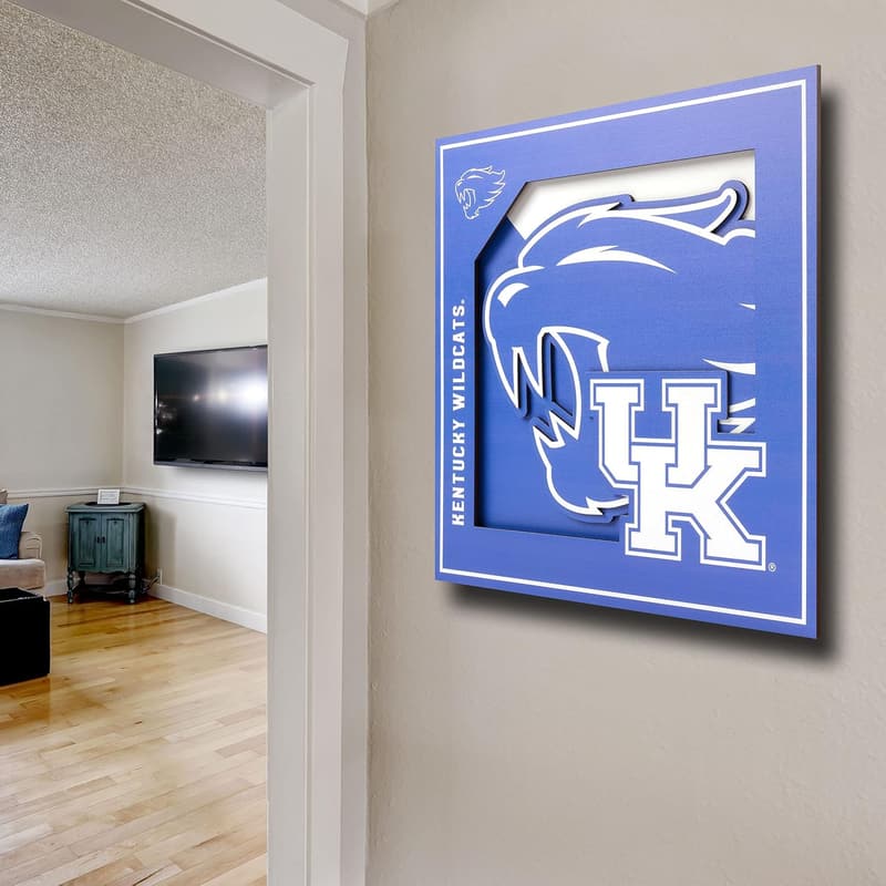 NCAA Kentucky Wildcats 3D Logo Wall Art - 12x12