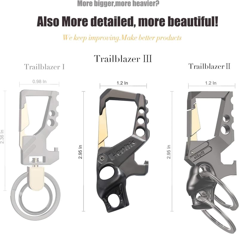 Heavy-Duty Carabiner Key Chain Bottle Opener for Men & Women