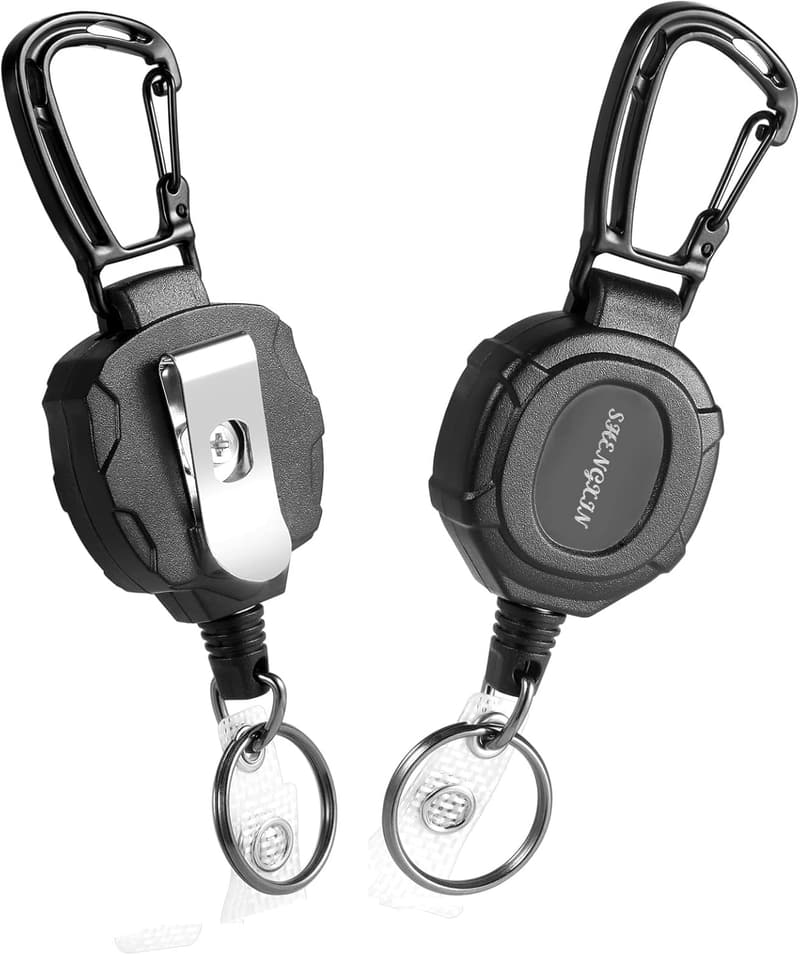 Heavy-Duty Tactical ID Badge Reel with 32” Retractable Cord