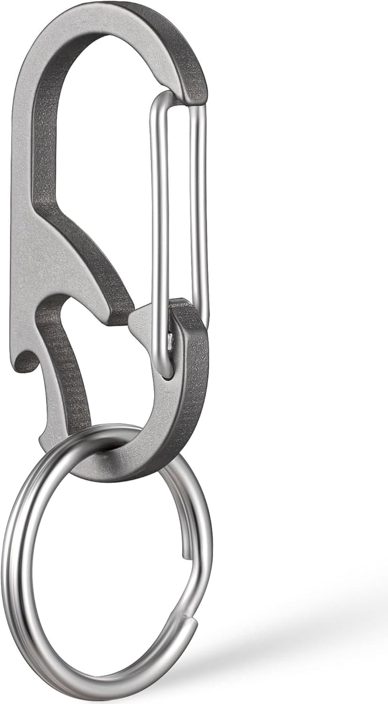 Titanium Carabiner Keychain Clip with Bottle Opener for All
