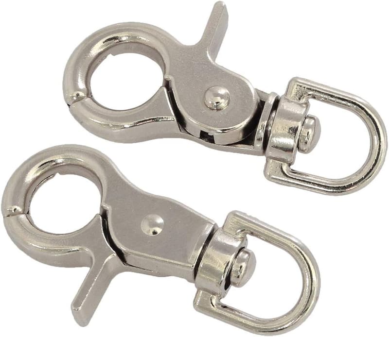 4pcs Zinc Alloy Key Chain Snap Hooks for Pet Leashes and Cages