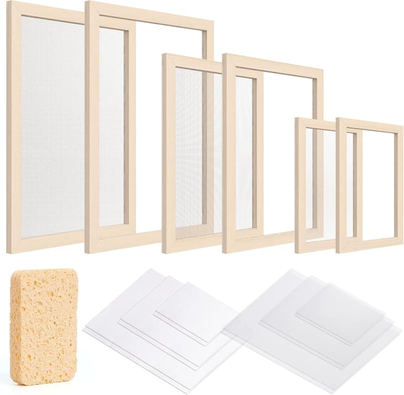 Papermaking Kit for Kids & Adults - 3 Frames with Accessories