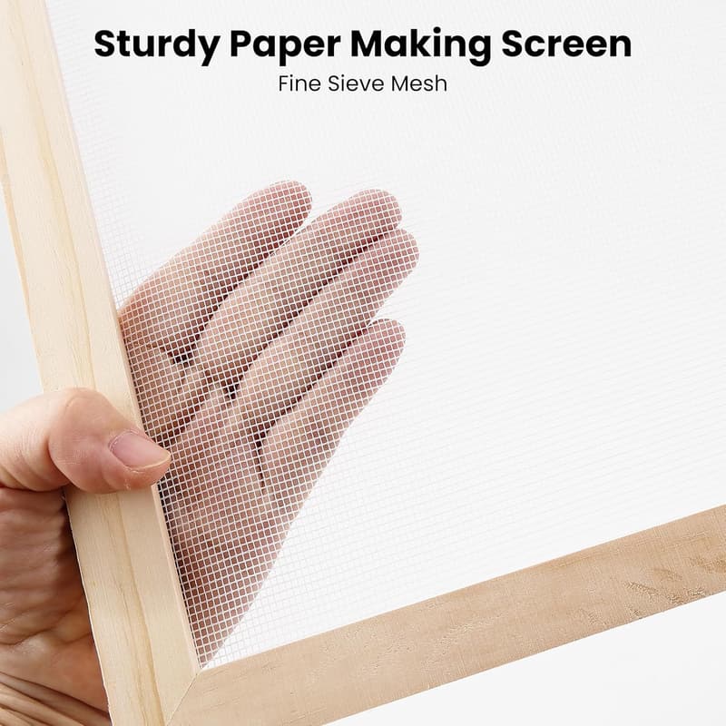 Papermaking Kit for Kids & Adults - 3 Frames with Accessories