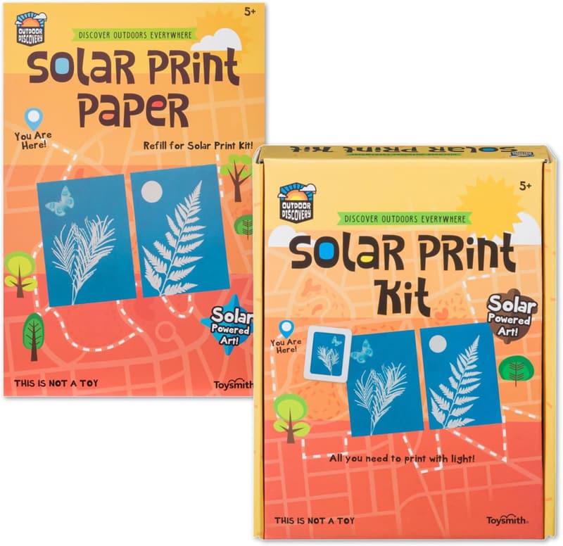 Sun Print Paper Kit for Kids – 36 Sheets & Stencils, Ages 5+