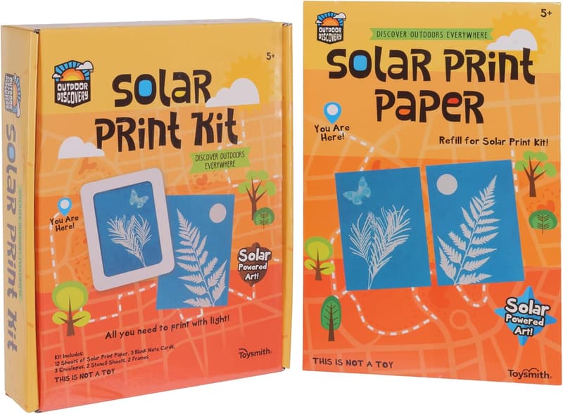 Sun Print Paper Kit for Kids – 36 Sheets & Stencils, Ages 5+