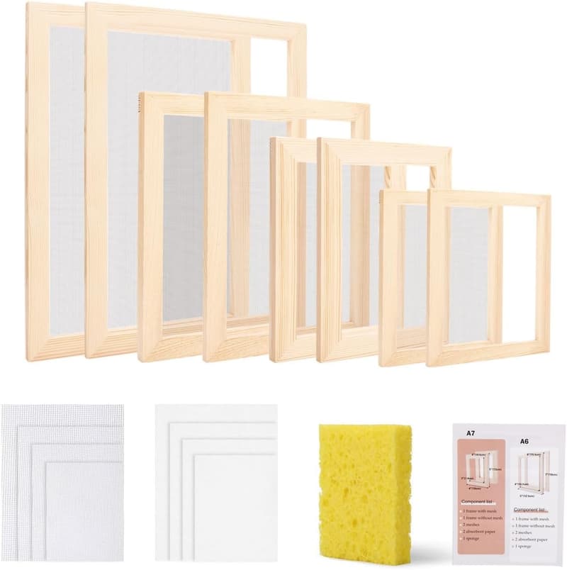 DIY Paper Making Screen Kits - Wooden Frames Set (4 Sizes)