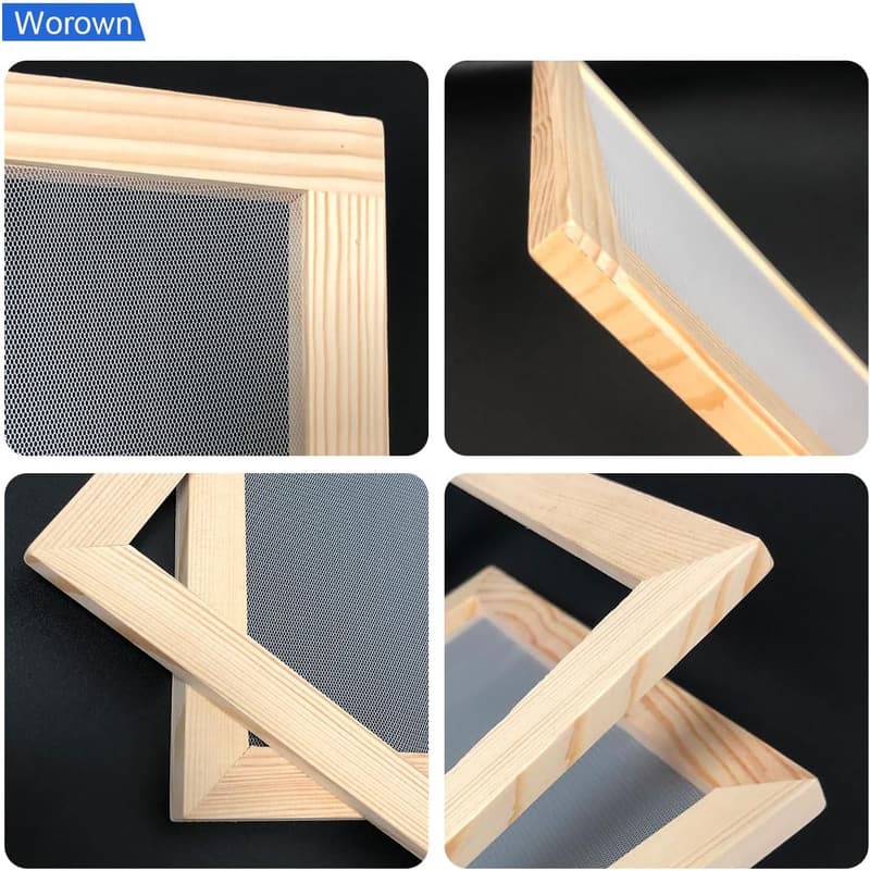 DIY Paper Making Screen Kits - Wooden Frames Set (4 Sizes)