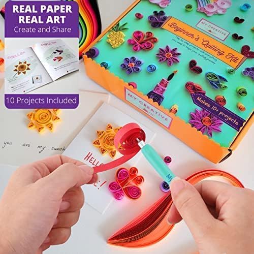 Beginner's Quilling Kit for Kids & Adults - DIY Craft with Tools