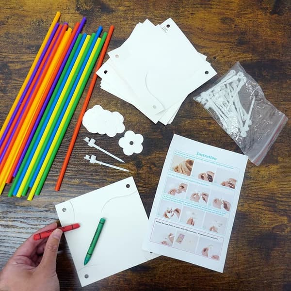 Patriotic DIY Pinwheels Craft Kit for Kids - 24 Pack