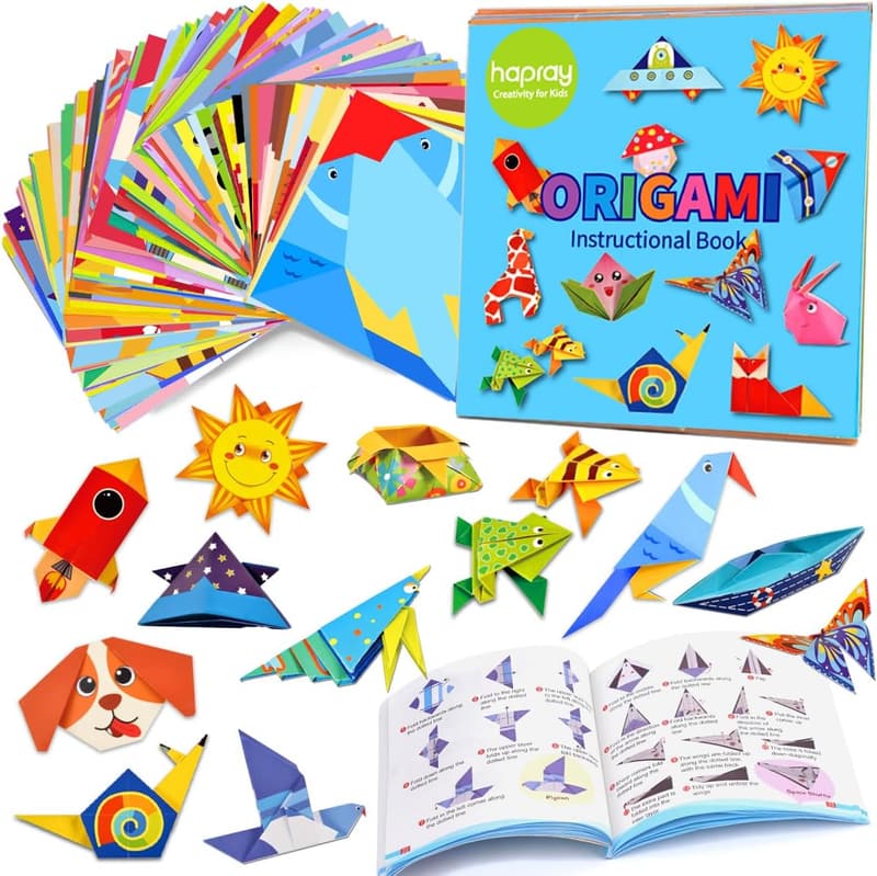 Origami Kit for Kids with 98 Sheets & Guiding Book