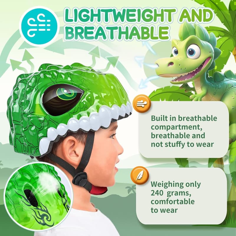 Adjustable 3D Kids Bike Helmet for Boys and Girls