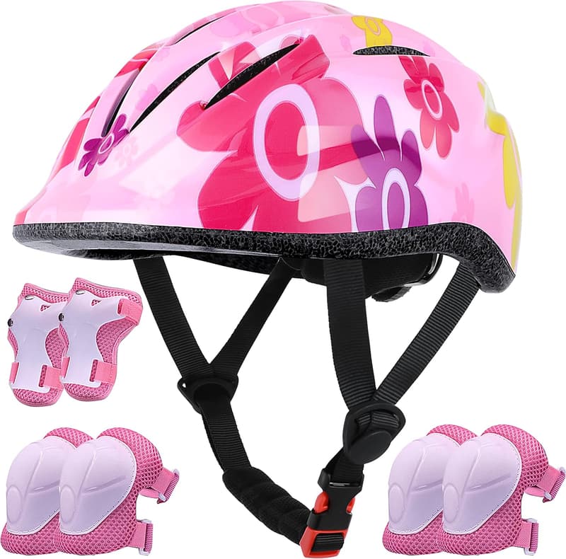Adjustable Kids Helmet & Protective Gear Set for Ages 3-8
