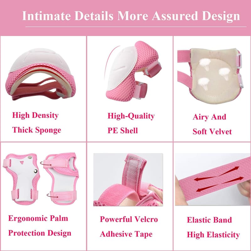 Adjustable Kids Helmet & Protective Gear Set for Ages 3-8