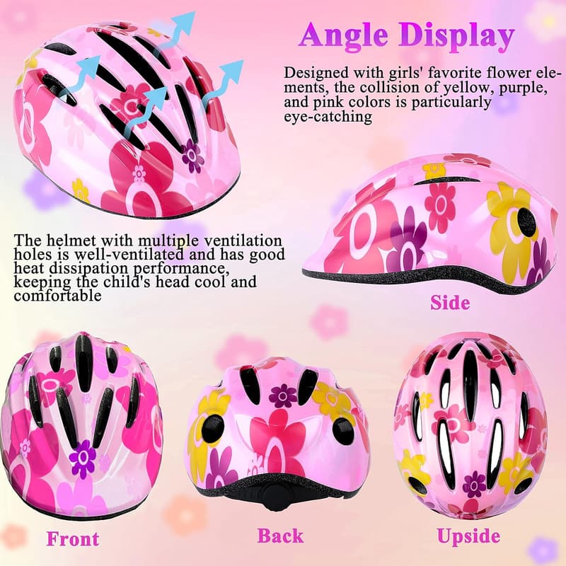 Adjustable Kids Helmet & Protective Gear Set for Ages 3-8