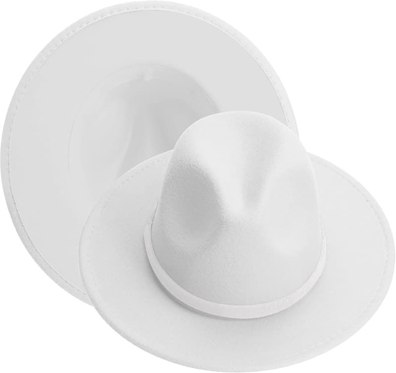 Wide Brim Fedora Hat for Men and Women
