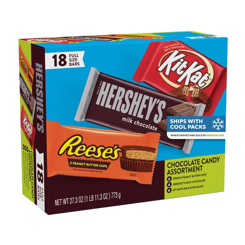 Assorted Milk Chocolate Variety Box - HERSHEY'S & KIT KAT, 27.3 oz