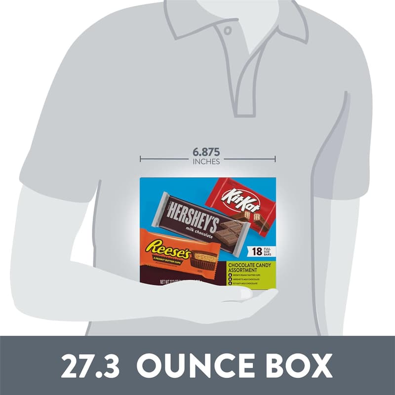 Assorted Milk Chocolate Variety Box - HERSHEY'S & KIT KAT, 27.3 oz