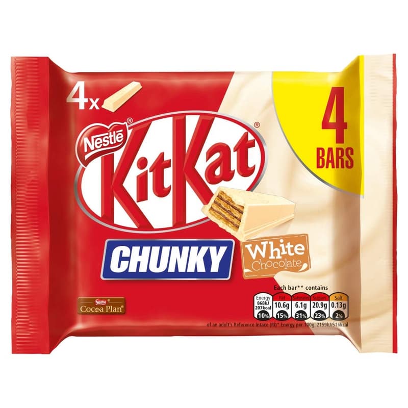 Kit Kat Chunky White Chocolate Bars - 4 Pack (160g)