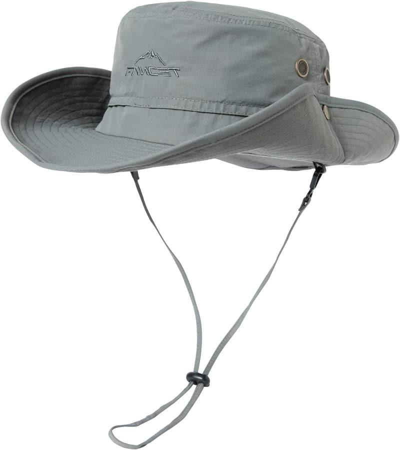 Waterproof Wide Brim Bucket Hat for Summer Travel & Fishing