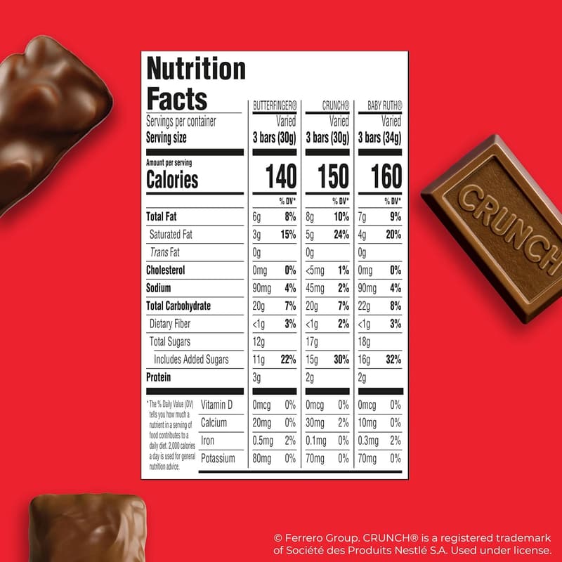 Assorted Mini Candy Bars Bulk Pack - 90 Count