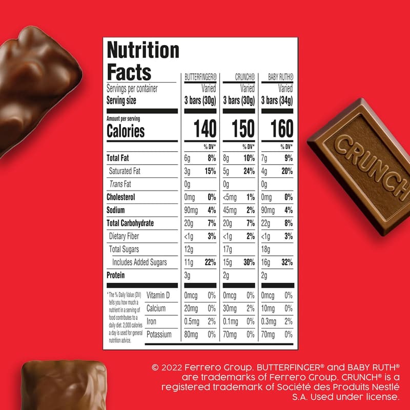 Assorted Mini Candy Bars Bulk Pack - 90 Count