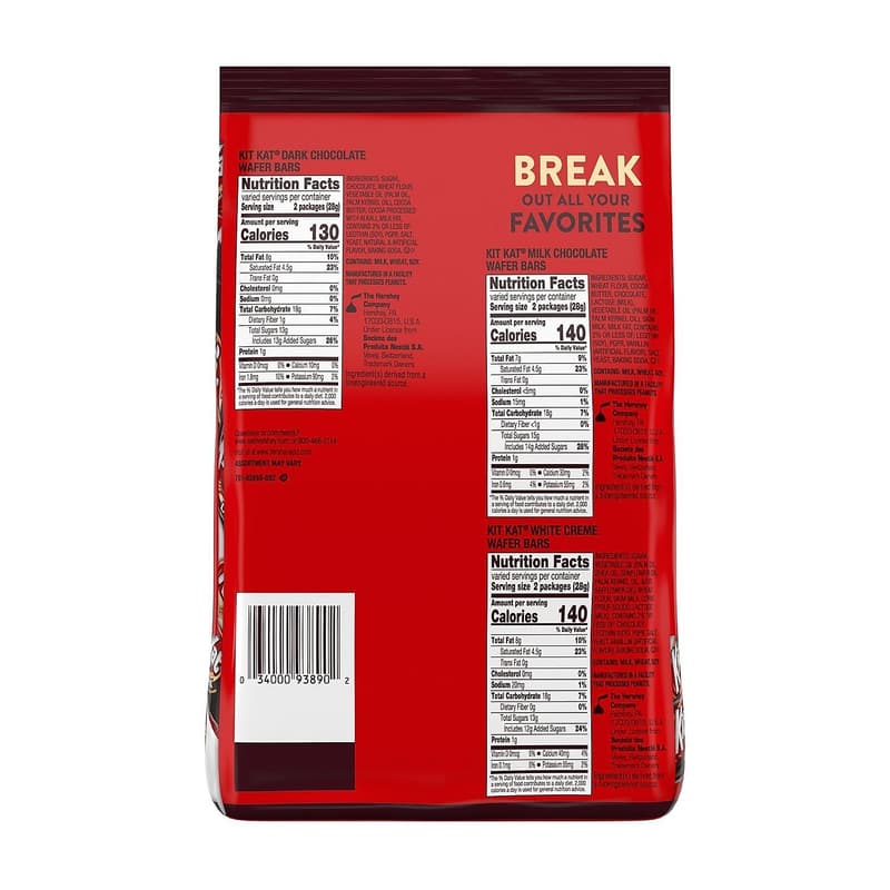 KIT KAT Assorted Flavored Snack Pack - 31.36 oz