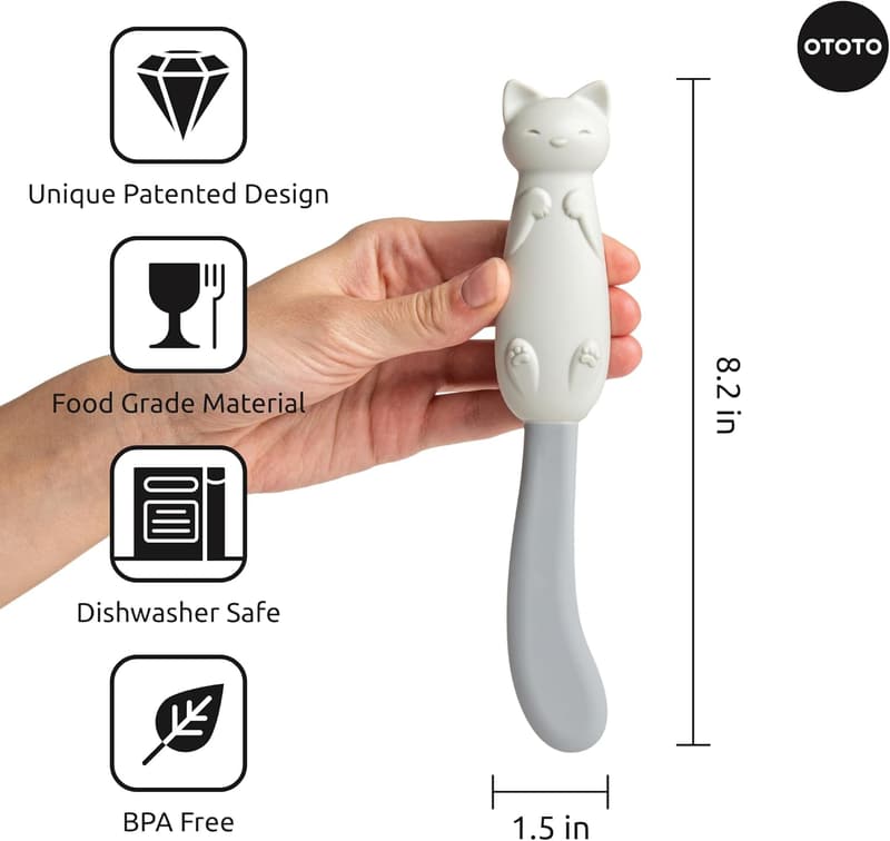 Cute Silicone Jar Scraper Spatula - BPA-Free Kitchen Gadget