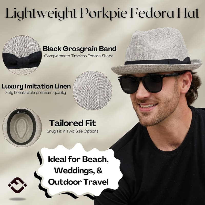 Summer Fedora Hat - Unisex Stylish Sun Protection for Travel