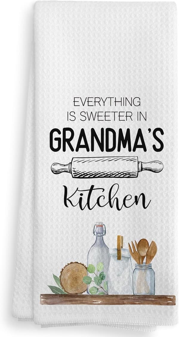 Grandma's Kitchen Towels Set - 16x24 Inch Gift Idea