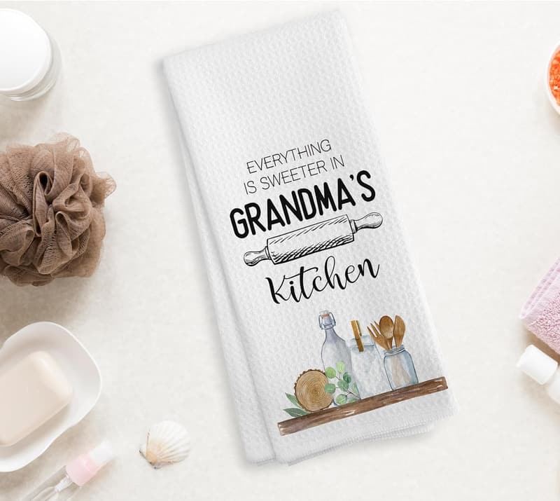 Grandma's Kitchen Towels Set - 16x24 Inch Gift Idea