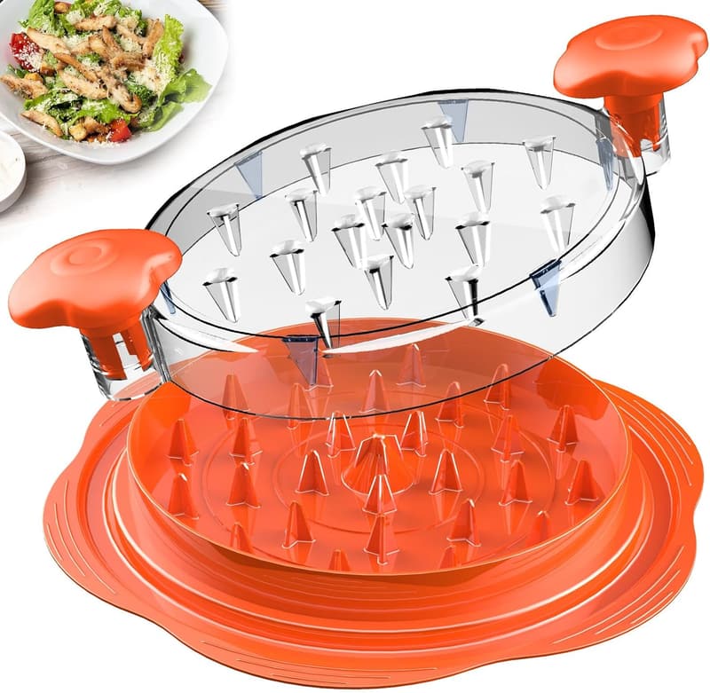 Ergonomic Chicken Shredder Tool with Brush & Fork, BPA Free