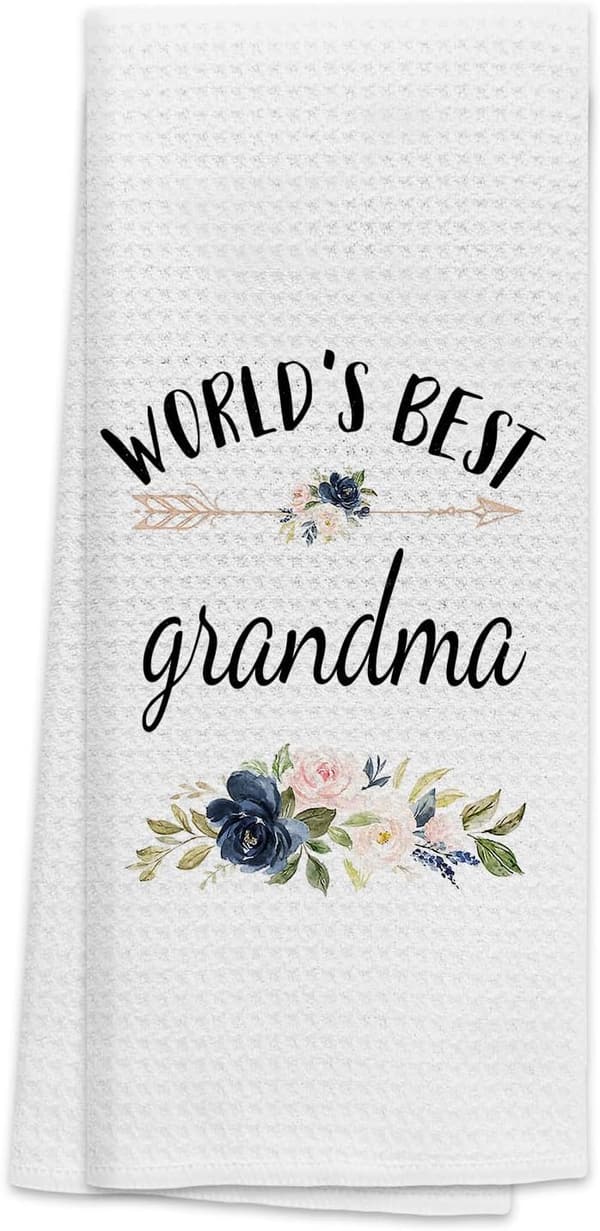 World's Best Grandma Floral Kitchen Towels - 16
