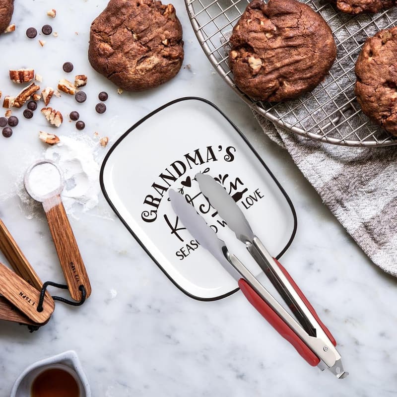 Mother's Day Ceramic Spoon Rest - Heat-Resistant for Grandma